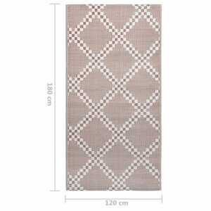 Vonkajší koberec hnedá PP Dekorhome 120x180 cm