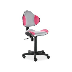 Študentská kancelárska stolička Q-G2 Signal Sivá / ružová