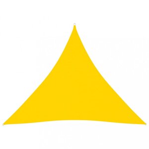 Tieniaca plachta trojuholníková 4x4x4 m oxfordská látka Dekorhome Žltá