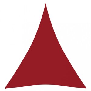 Tieniaca plachta trojuholníková 3 x 4 x 4 m oxfordská látka Dekorhome Červená