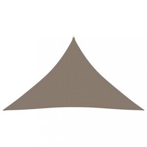 Tieniaca plachta trojuholníková 3,5 x 3,5 x 4,9 m oxfordská látka Dekorhome Sivohnedá taupe