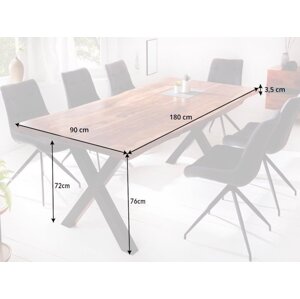 Jedálenský stôl ATLAS Dekorhome 180x90x76 cm