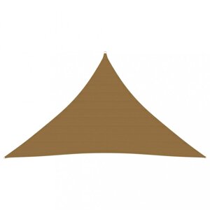 TTieniaca plachta trojuholníková HDPE 3 x 3 x 3 m Dekorhome Sivohnedá taupe