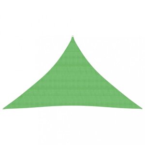 TTieniaca plachta trojuholníková HDPE 3 x 3 x 3 m Dekorhome Svetlozelená