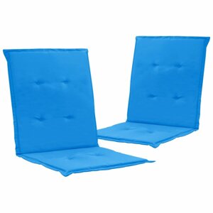Vodeodolné podušky na záhradné stoličky 2 ks modrá Dekorhome - POSLEDNÝ KUS