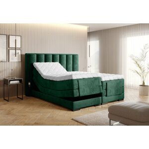 Elektrická polohovacia boxspringová posteľ VERONA Eltap Nube 35 - tmavo zelená
