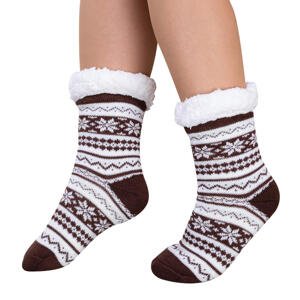 Ponožky na spanie BERIT hnedé veľ. 35 - 38