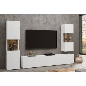 EMMA 10 moderná obývacia zostava biela/ dub wotan