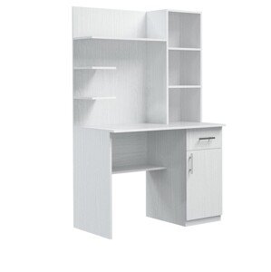 JONAS PC stolík E6-biele drevo-pravé