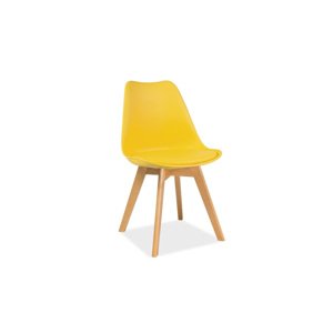 CRIS jedálenská stolička, buk/žltá