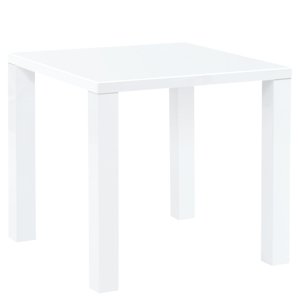 Sconto Jedálenský stôl SEBASTIAN biela vysoký lesk, 80x80 cm